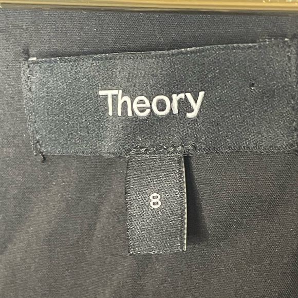 Theory dress midi black cut out NWT sz 8 Crisp Poly - Picture 6 of 9